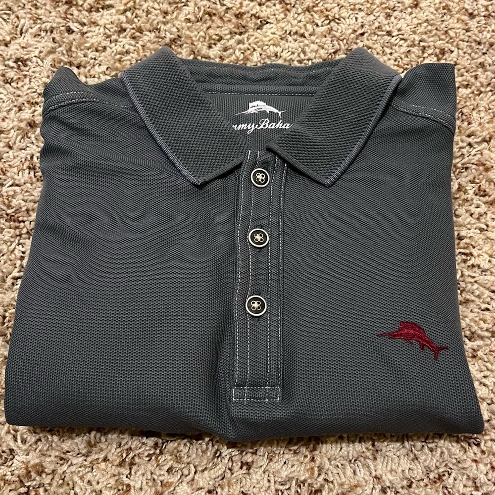 Men’s Tommy Bahama SUPIMA cotton Polo size small-olive green